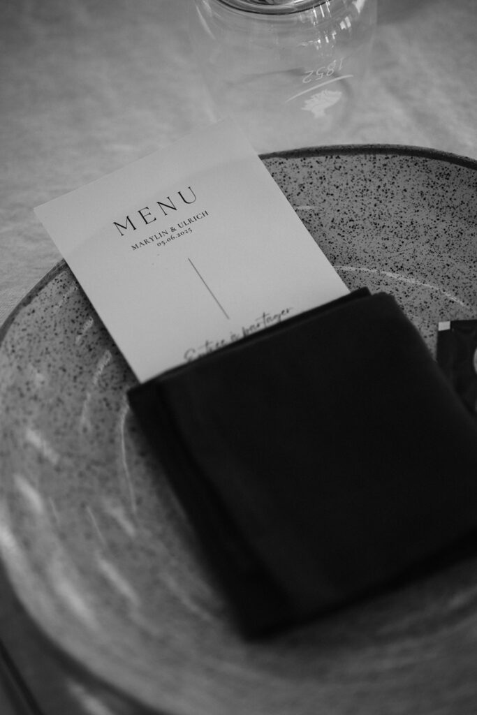 Menu Mariage